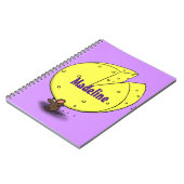 Kute muis met kaasillustratie cartoon notitieboek (Linkerzijde)