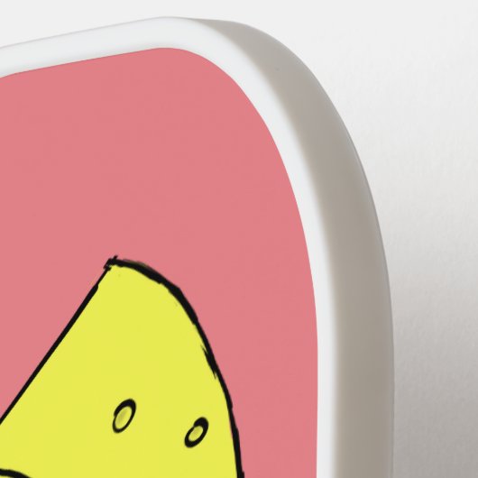 Kute muis met kaasillustratie cartoon pickleball paddle (Links Detail)