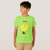 Kute muis met kaasillustratie cartoon t-shirt (Voorkant volledig)