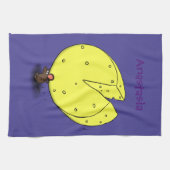 Kute muis met kaasillustratie cartoon theedoek (Horizontaal)