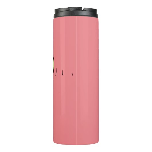 Kute muis met kaasillustratie cartoon thermosbeker (Achterkant)