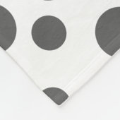 Kute muis op grijze/witte Stippen, gepersonaliseer Fleece Deken (Hoek)
