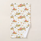 Kute muis, pompoenen en kleurrijke herfsten bad handdoek (Handdoek)