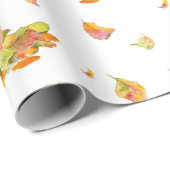 Kute muis, pompoenen en kleurrijke herfsten cadeaupapier (Rol Hoek)