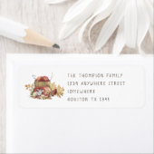 Kute muis Thanksgiving Return Name Address Etiket (Insitu)