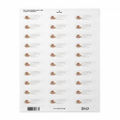 Kute muis Thanksgiving Return Name Address Etiket (Full Sheet)