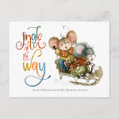 Kute muizen die gingle in de weg staan Glitter Briefkaart (Voorkant)