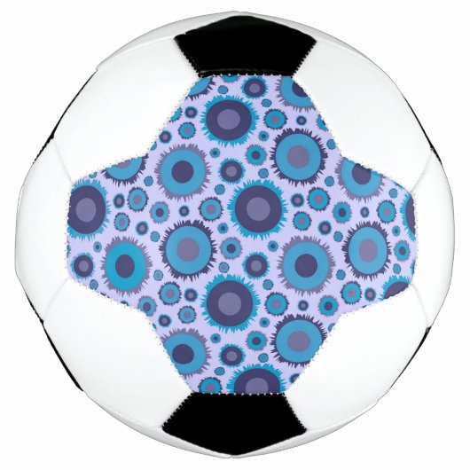 Kute multi-blue kleuren zonnepanelen voetbal (Voorkant)