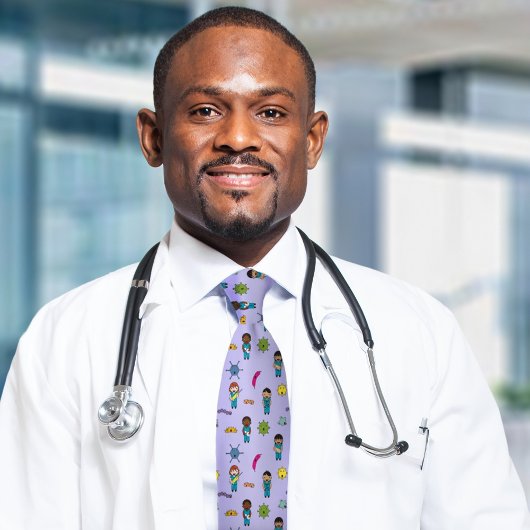 Kute multiculturele kiemwerende artsen en verpleeg stropdas