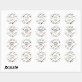 Kute musical Notes Pattern Kandle Business Ronde Sticker (Vel)