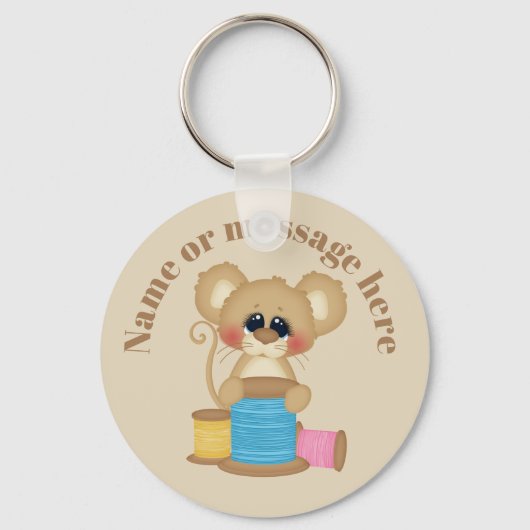 Kute naaimuis voegt naam of bericht sleutelhanger  (Voorkant)
