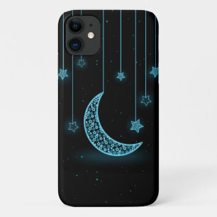 Kute nachtgloeiende maan en sterren Case-Mate iPhone case