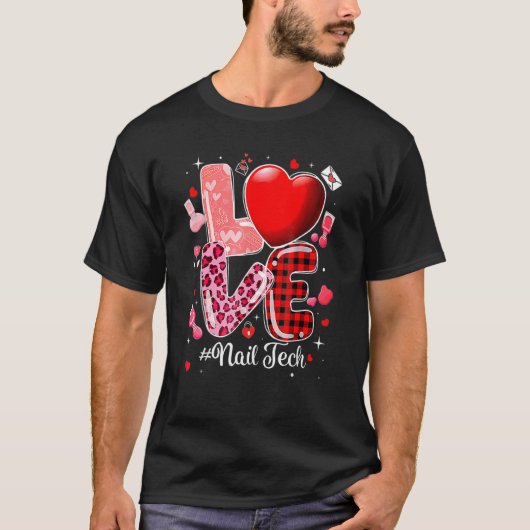 Kute Nail-tech voor geplaveide Nail-technicus T-shirt (Voorkant)
