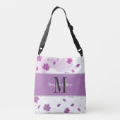 Kute najaarse val laat roze Jouw naam toevoegen Crossbody Tas (Achterkant)