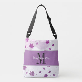 Kute najaarse val laat roze Jouw naam toevoegen Crossbody Tas