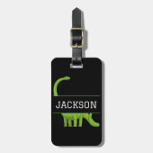 Kute Name Personalized Dinosaur Bagagelabel (Voorkant verticaal)