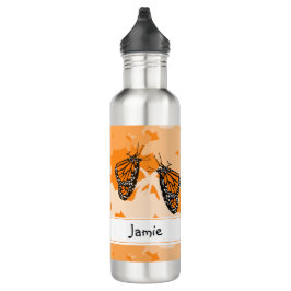 Kute Named Oranje Monarch Butterflies Waterfles