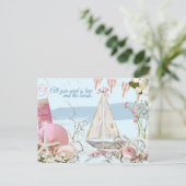 Kute Nautical Beach Retro Greeting Briefkaart (Staand voorkant)