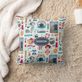 Kute Nautical blue oceaangarelpatroon Kussen (Deken)