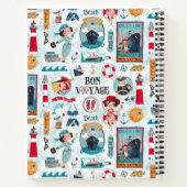 Kute Nautical blue oceaangarelpatroon Notitieboek (Achterkant)