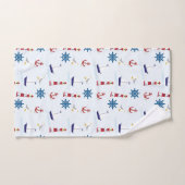 Kute Nautical Sailing Pattern Kinder Bad Handdoek (Handdoek)