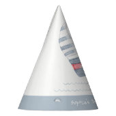 Kute Nautical Soft Red Blue Sailboat Kids Birthday Feesthoedjes (Links)