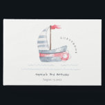 Kute Nautical Soft Red Blue Sailboat Kids Birthday Gastenboek<br><div class="desc">Een Cute Nautical Pastel Red Blue Sailboat Theme Collectie... Het is een Elegant Simple Minimal waterverf Illustration of pastelred and blue sailboat with waves, perfect voor je baby shower aan de kust en kleine verjaardagsfeestjes. Het is zeer gemakkelijk om, met uw persoonlijke details aan te passen. Als u een ander...</div>