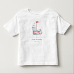 Kute Nautical Soft Red Blue Sailboat Kids Birthday Kinder Shirts<br><div class="desc">Een Cute Nautical Pastel Red Blue Sailboat Theme Collectie... Het is een Elegant Simple Minimal waterverf Illustration of pastelred and blue sailboat with waves, perfect voor je baby shower aan de kust en kleine verjaardagsfeestjes. Het is zeer gemakkelijk om, met uw persoonlijke details aan te passen. Als u een ander...</div>