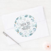 Kute Nautical Whales Waterverf Pattern Birthday Ronde Sticker (Envelop)