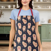 Kute Navy Blue en Red Pomeranian Pet Schort