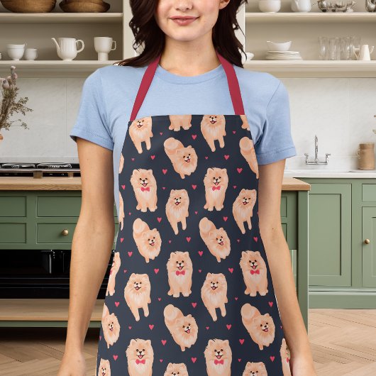 Kute Navy Blue en Red Pomeranian Pet Schort