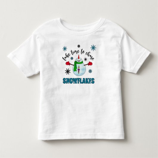 *~* Kute Neem tijd om sneeuwvlokken man te verande Kinder Shirts (Voorkant)