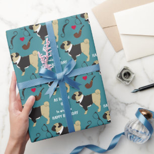 Kute neergeklapte kinderdag cadeaupapier
