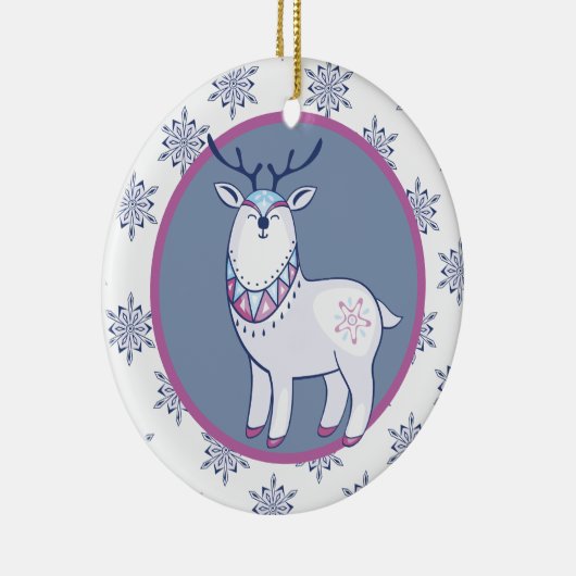 Kute Nordic Style Reindeer Kinder - Speciaal Keramisch Ornament (Rechts)