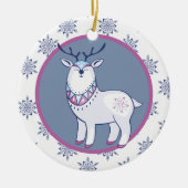 Kute Nordic Style Reindeer Kinder - Speciaal Keramisch Ornament (Voorkant)