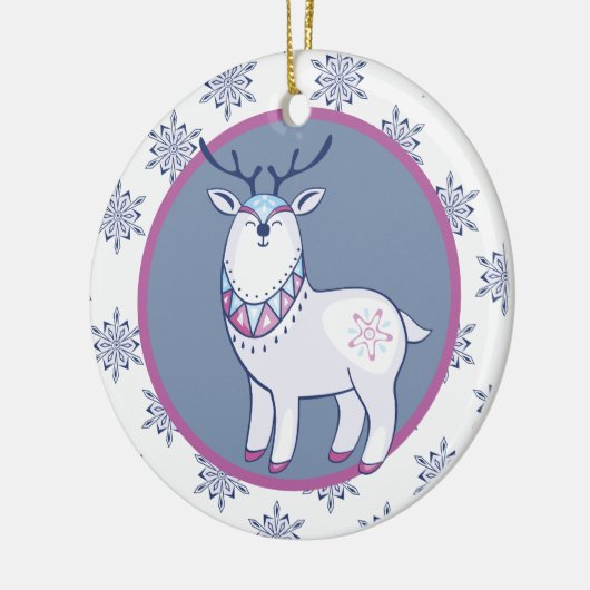 Kute Nordic Style Reindeer Kinder - Speciaal Keramisch Ornament (Links)