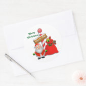 Kute North Pole Santa Custom Color Stickers (Envelop)