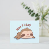 Kute not Today Slaping Sloed Briefkaart (Staand voorkant)
