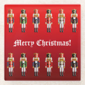 Kute Nutkraker Speelgoed soldaten Glazen Onderzetter (Voorkant)