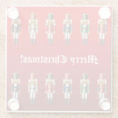 Kute Nutkraker Speelgoed soldaten Glazen Onderzetter (Achterkant)