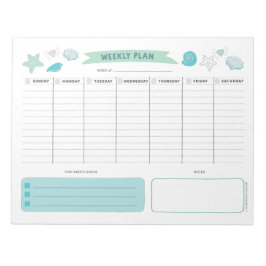 Kute Ocean Weekly Planner-laptop Notitieblok