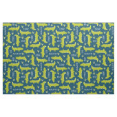 Kute Oerwoud Alligator Pattern op Navy Blue Stof (Fat Quarter)