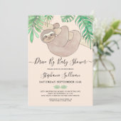 Kute Oerwoud Animal Drive by Baby shower Kaart (Staand voorkant)