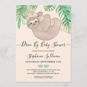 Kute Oerwoud Animal Drive by Baby shower Kaart