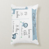 Kute Oerwoud Animals Baby Boy Announge Pillow Accent Kussen (Voorkant(Verticaal))