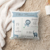 Kute Oerwoud Animals Baby Boy Announge Pillow Kussen (Deken)