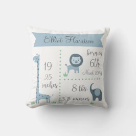 Kute Oerwoud Animals Baby Boy Announge Pillow Kussen