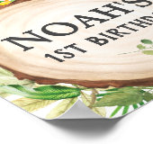 Kute Oerwoud Animals Birthday Baby shower Welkom Poster (Hoek)