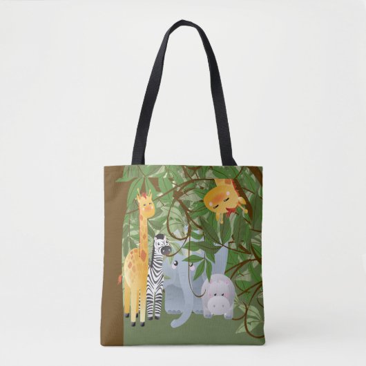 Kute Oerwoud Animals Canvas tas (Voorkant)