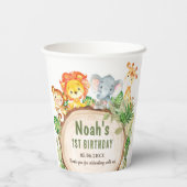 Kute Oerwoud Animals Greenery Baby shower Birthday Papieren Bekers (Achterkant)